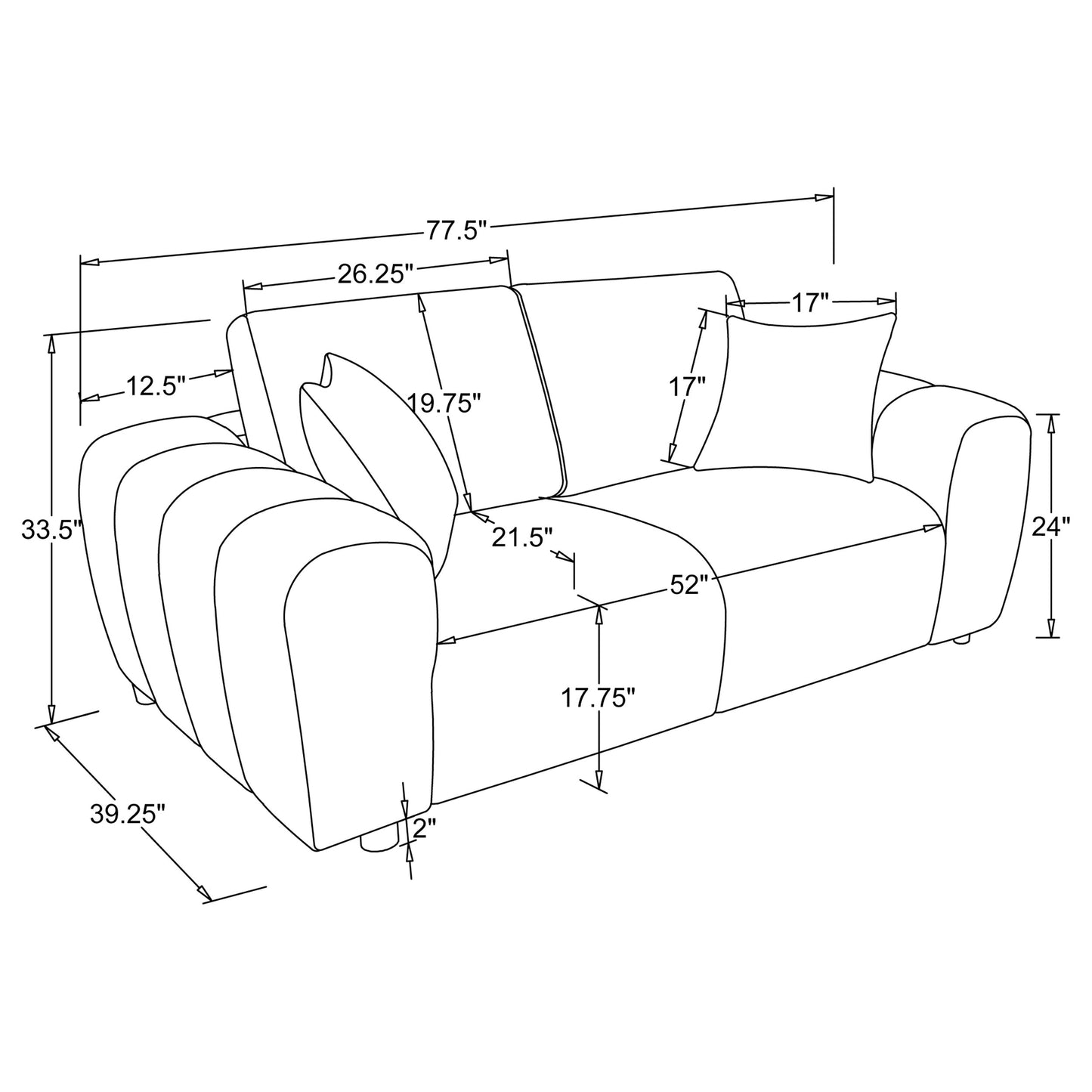 Burnett 4-piece Chenille Upholstered Sofa Set Burnt Orange