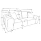 Burnett 2-piece Chenille Upholstered Sofa Set Ivory