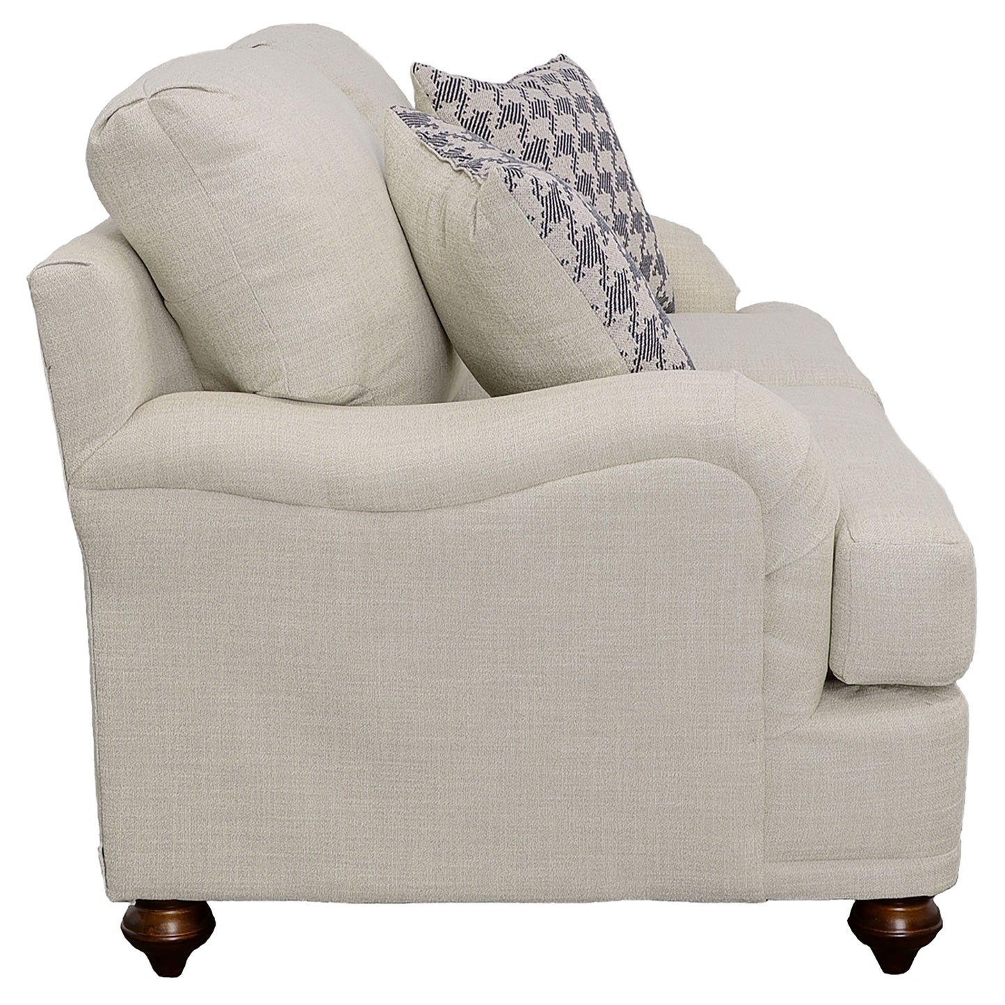 Glenn 2-piece Upholstered Sofa Set Light Grey and Blue