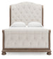 Ardenfield Queen Upholstered Sleigh Bed, Dresser, Mirror and Nightstand