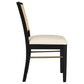 Arini 7-piece Round Dining Table Set Sand Wash and Black