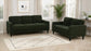 Ruth 2-piece Fabric Upholstered Track Arm Sofa Matcha Green
