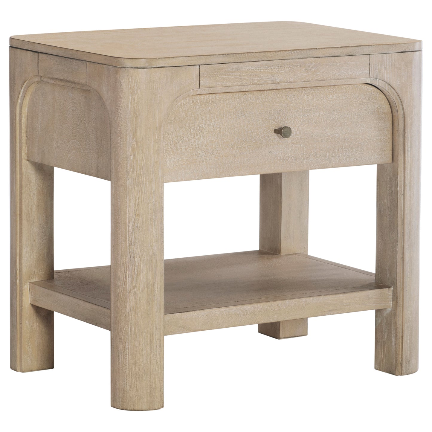 Solano 1-drawer Nightstand Bedside Table Weathered Mango