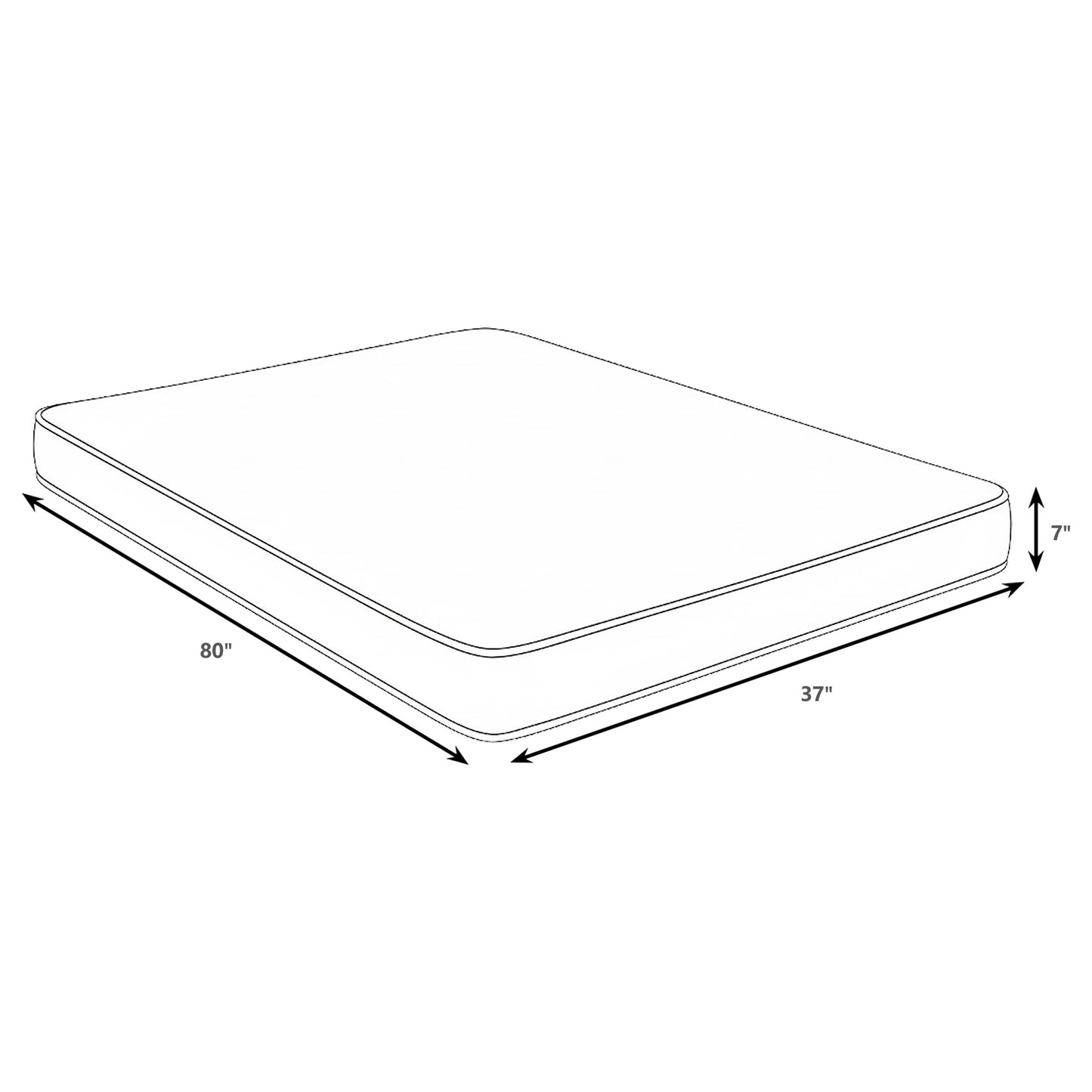 Kenyon 7-inch Twin XL Bamboo Cover Firm Foam Mattress