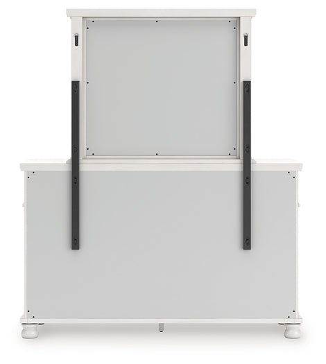 Rowlenstown King Poster Bed, Dresser, Mirror and Nightstand