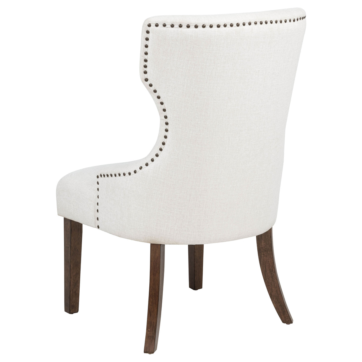 Baney Fabric Upholstered Dining Side Chair Beige and Dark Oak