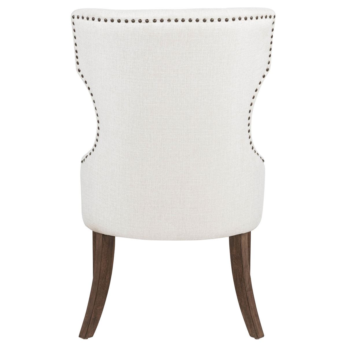 Baney Fabric Upholstered Dining Side Chair Beige and Dark Oak