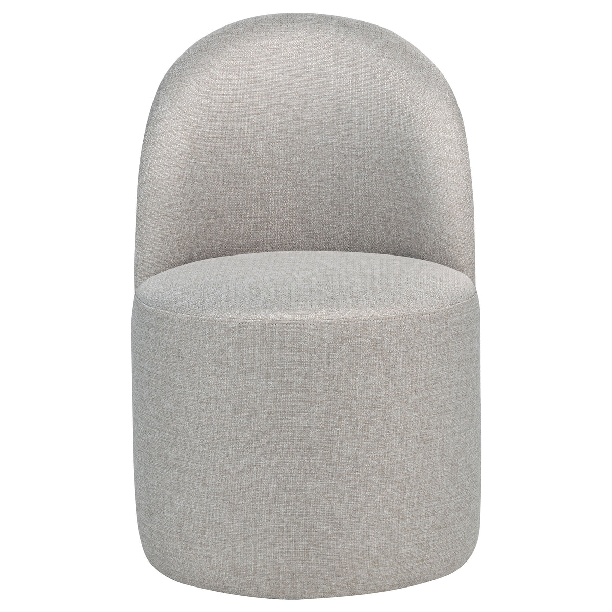 Aubrey Upholstered Barrel Dining Side Chair Beige (Set of 2)
