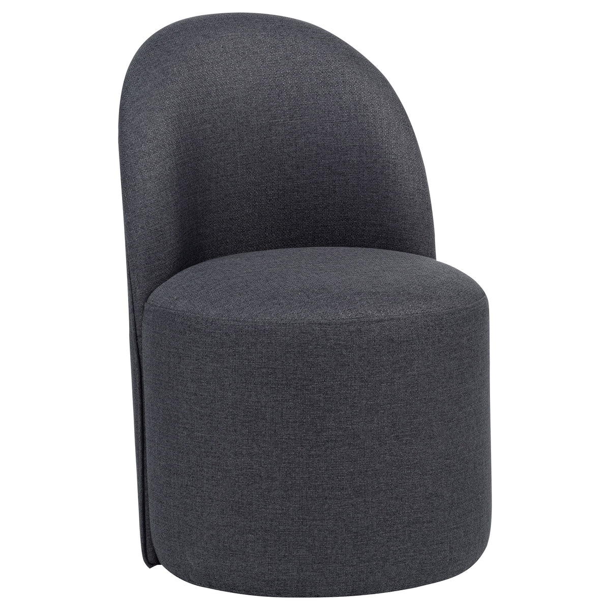 Aubrey Upholstered Barrel Dining Side Chair Charcoal (Set of 2)