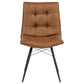 Aiken Faux Leather Upholstered Dining Side Chair Saddle Brown (Set of 4)