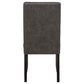 Averill Faux Leather Upholstered Dining Side Chair Dark Grey (Set of 2)