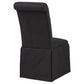 Shawna Upholstered Skirted Side Chair Black (Set of 2)