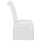 Shawna Upholstered Skirted Side Chair White (Set of 2)