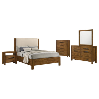 Adderley 5-piece Eastern King Bedroom Set Warm Brown