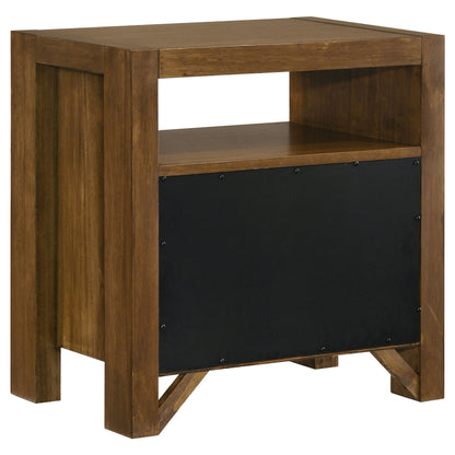 Adderley 2-drawer Nightstand Bedside Table Warm Brown