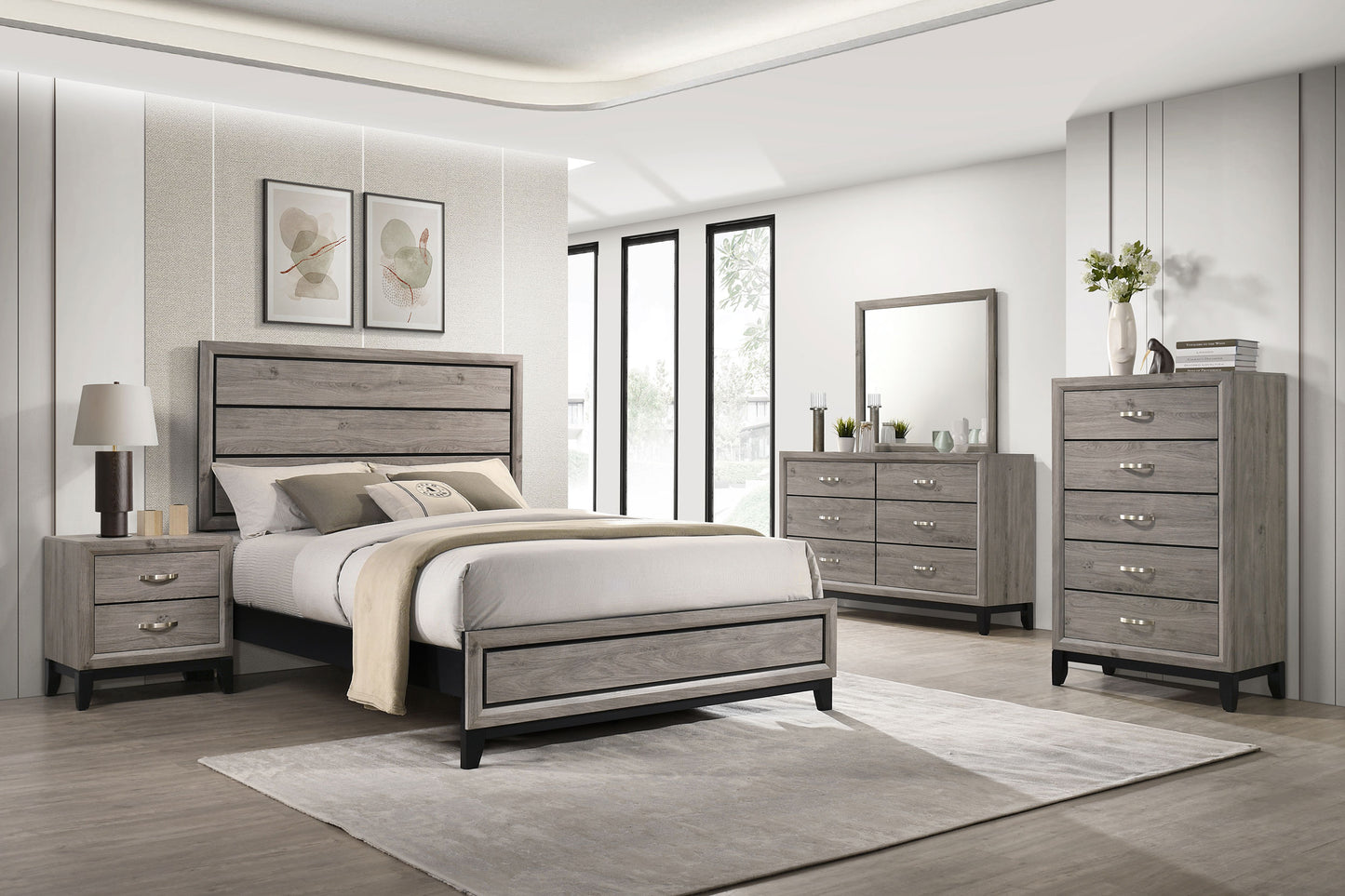 Watson 6-drawer Bedroom Dresser Cabinet Light Taupe