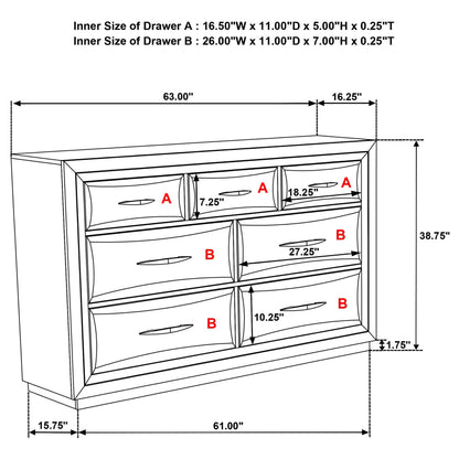 Atlas 4-piece Eastern King Bedroom Set Dark Oak