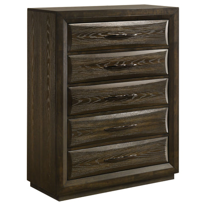 Atlas 5-piece Eastern King Bedroom Set Dark Oak