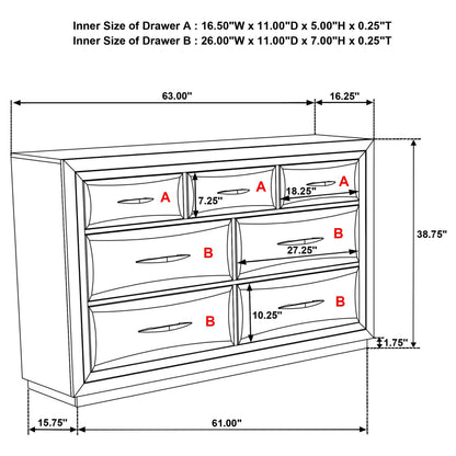Atlas 5-piece Eastern King Bedroom Set Dark Oak