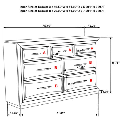 Atlas 5-piece California King Bedroom Set Dark Oak