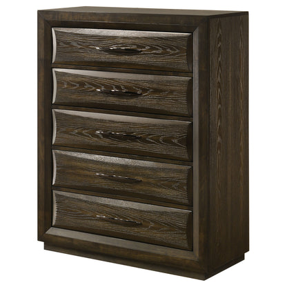 Atlas 5-drawer Bedroom Chest of Drawers Dark Oak
