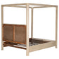 Solano 85-inch California King Canopy Bed Weathered Mango