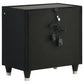 Ravenne 4-piece Velvet Upholstered Eastern King LED Bedroom Set Black