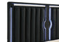 Ravenne 4-piece Velvet Upholstered Eastern King LED Bedroom Set Black