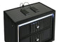 Ravenne 2-drawer Velvet Upholstered LED Nightstand with USB Black