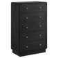 Cavelle 5-piece Full Bedroom Set Black