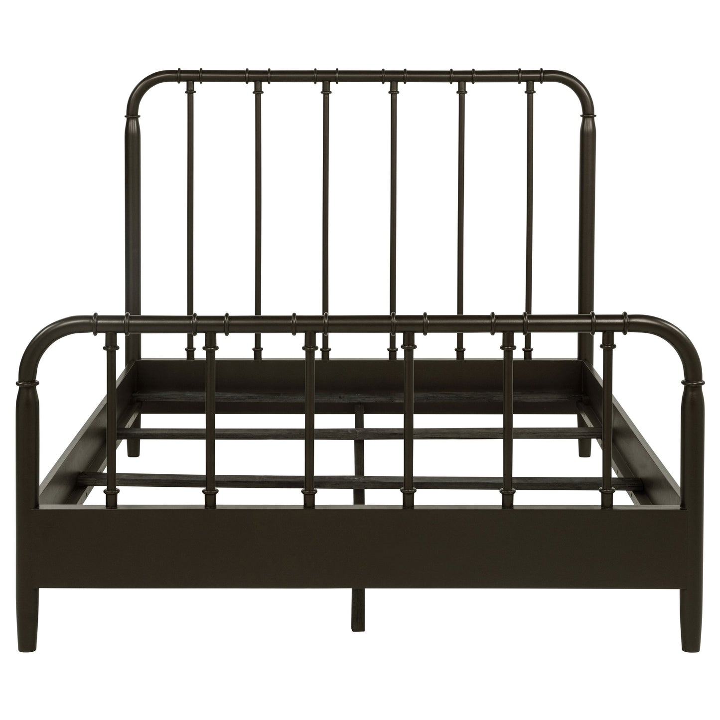 Rocco All Wood Water Pipe Open Frame Twin Bed Dark Bronze