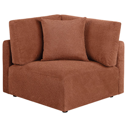 Elysia 6-piece Fabric Upholstered Modular Sectional Sofa Coral