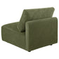 Elysia Fabric Upholstered Modular Armless Chair Green