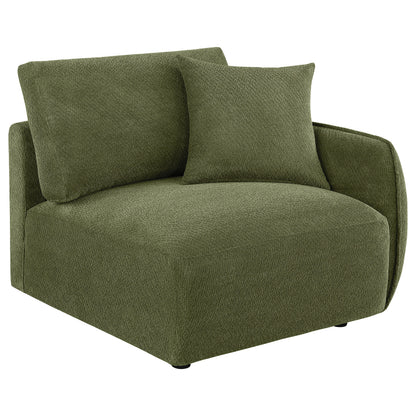 Elysia 6-piece Fabric Upholstered Modular Sectional Sofa Green