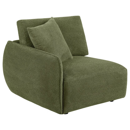 Elysia 5-piece Fabric Upholstered Modular Sectional Sofa Green