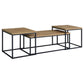 Straden 3-piece Engineered Wood Coffee Table Set Mango and Black