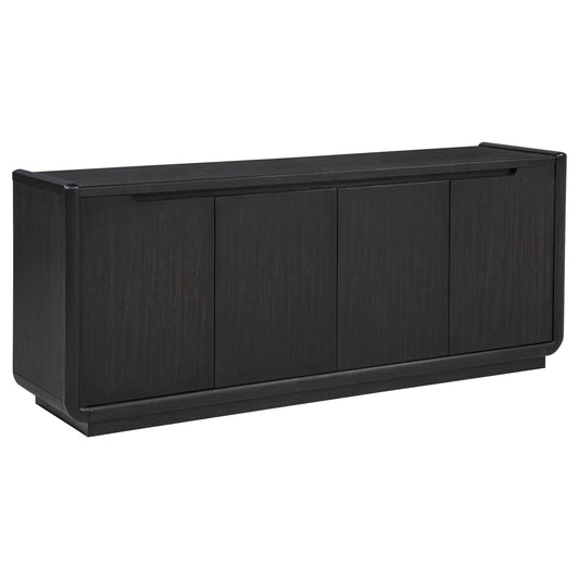 Leandro 72-inch 4-door TV Stand Media Console Burnished Black
