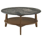 Bradley 2-Piece Round SmartTop Coffee Table Set Smokey Grey and Brown
