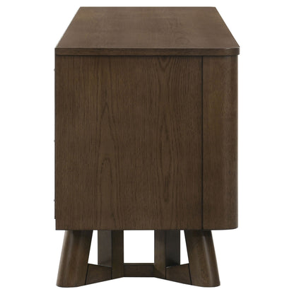 Trotter 71-inch 4-Door Wood TV Stand Media Console Brown