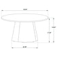 Franklin 3-piece Round Pedestal Coffee Table Set Grey and Dark Brown