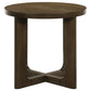 Kessler 2-piece Round Sculptural Wood Coffee Table Set Brown