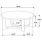 Kessler 3-piece Round Sculptural Wood Coffee Table Set Brown