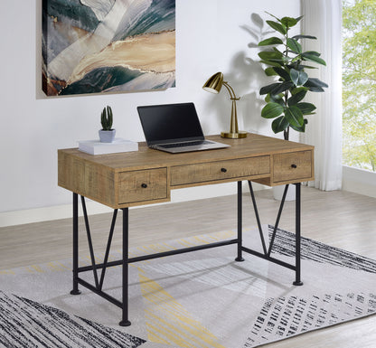 Analiese 47-inch 3-drawer Writing Desk Mango