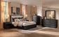Leandro 55-inch California King Wingback Bed Burnished Black