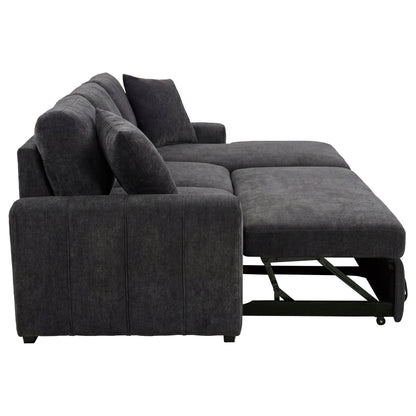 Pastrana Upholstered Sleeper Sectional Sofa RAF Chaise Grey