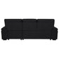 Demko Sleeper Sectional Sofa with Speaker and Storage Chaise Black