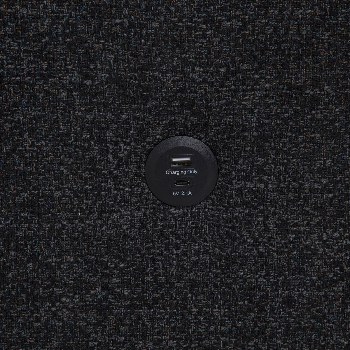 Demko Sleeper Sectional Sofa with Speaker and Storage Chaise Black