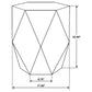 Zalika Hexagonal Solid Mango Wood End Table Natural