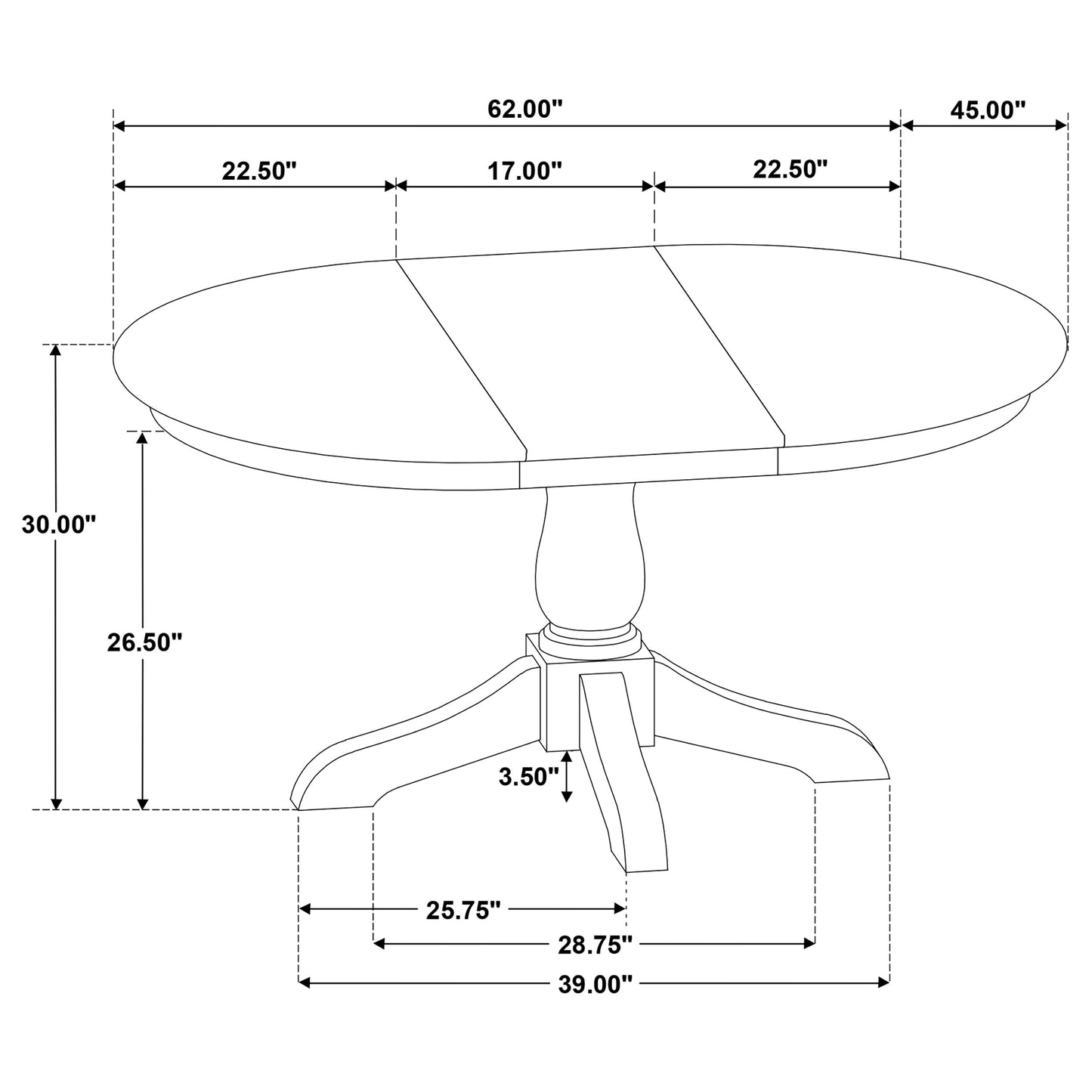 Orrison 7-piece Oval 62-inch Extension Leaf Dining Set Linen