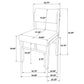 Strouse 5-piece Dining Set Black and Natural Oak